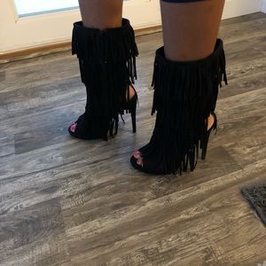 Shoes - Fringe ankle heels Shoes - Fringe ankle heels
